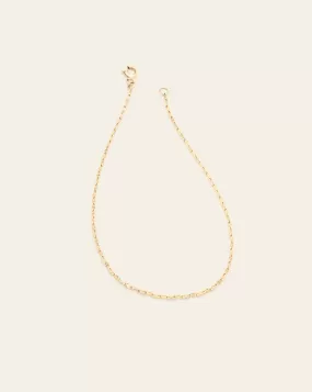 Fancy Chain Anklet - 10k Solid Gold