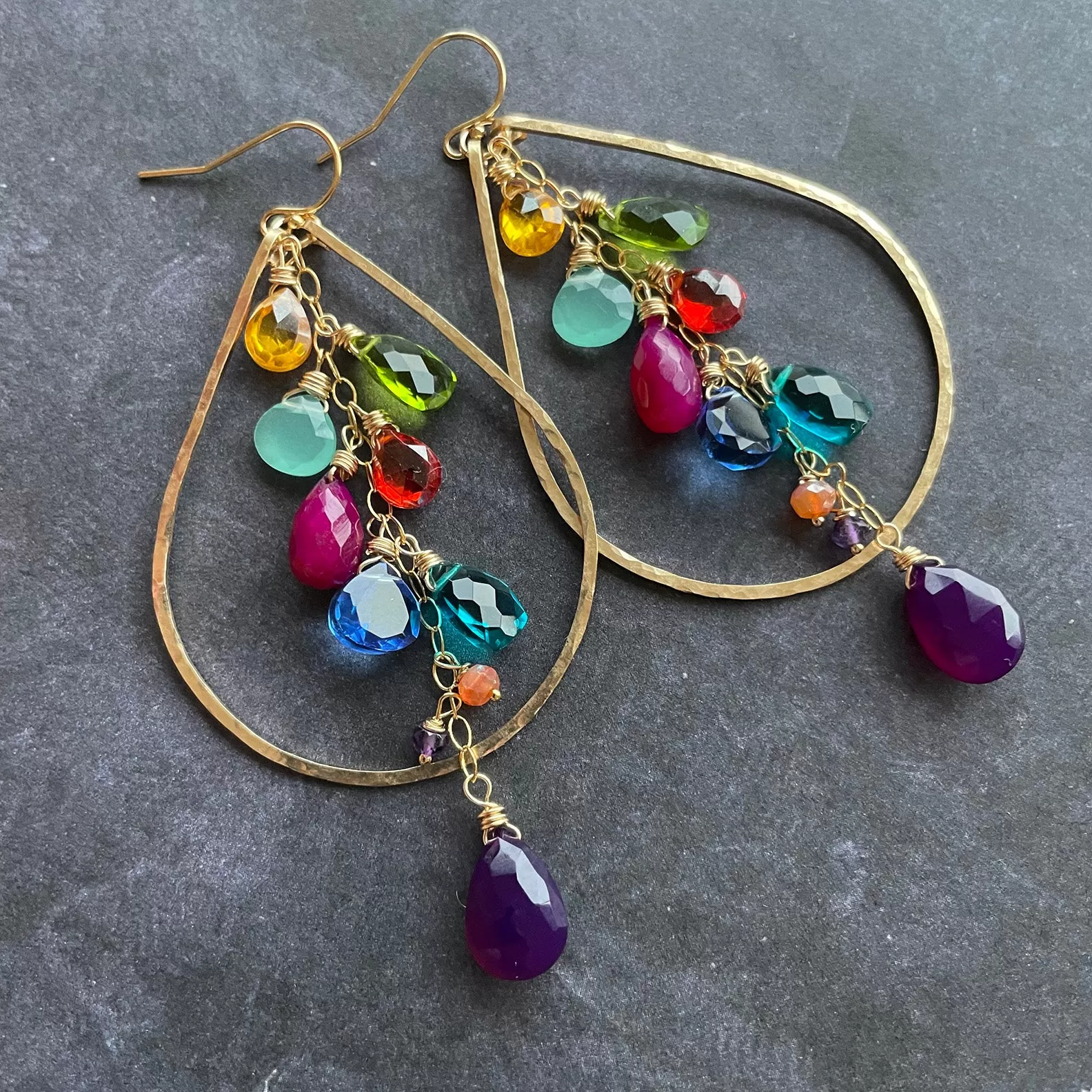 Festivities Gemstone Hoops