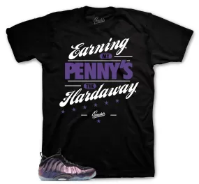 Foamposite Eggplant Earning Pennys Shirt