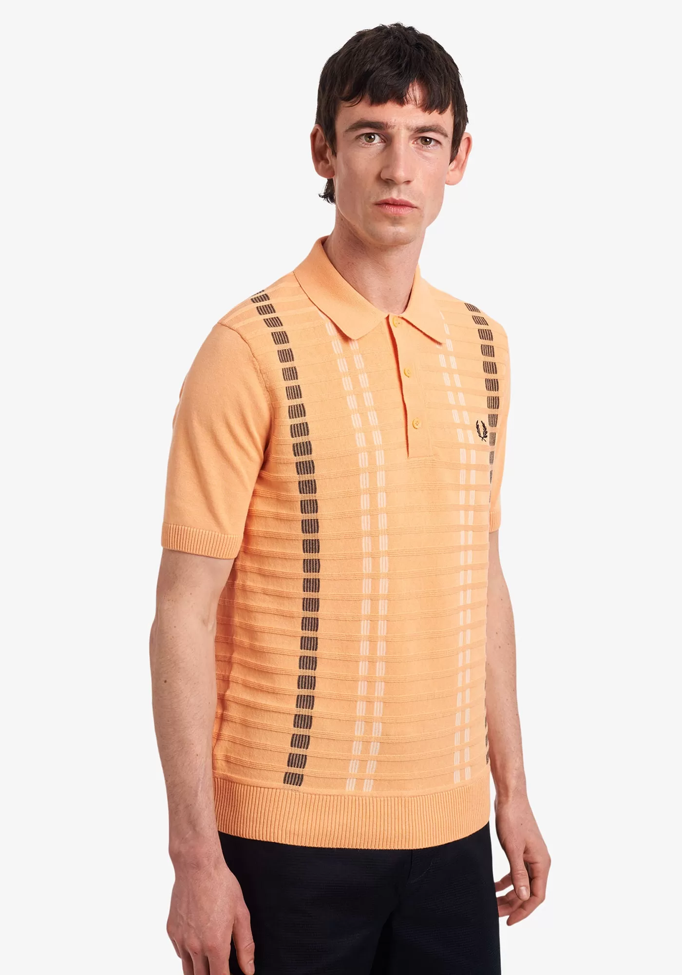 Fred Perry Broken Stripe Knitted Shirt