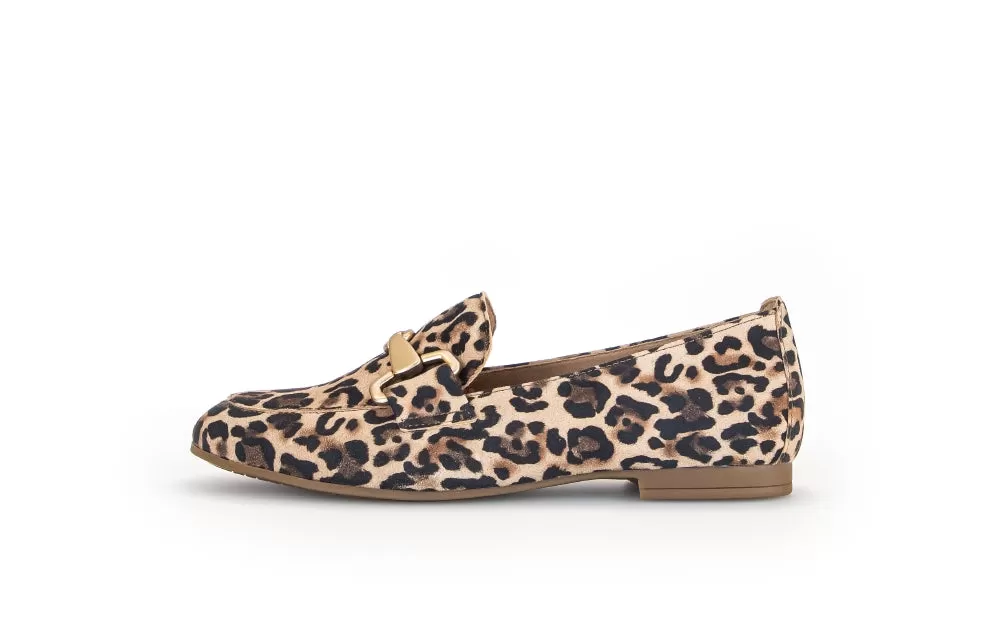 Gabor Leopard Print Suede Loafer 21132