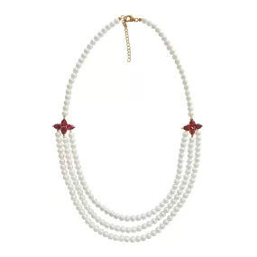 Garnet Pearl Necklace