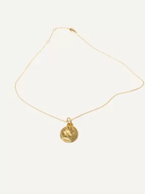 Goddess Tyche Pendant in Gold