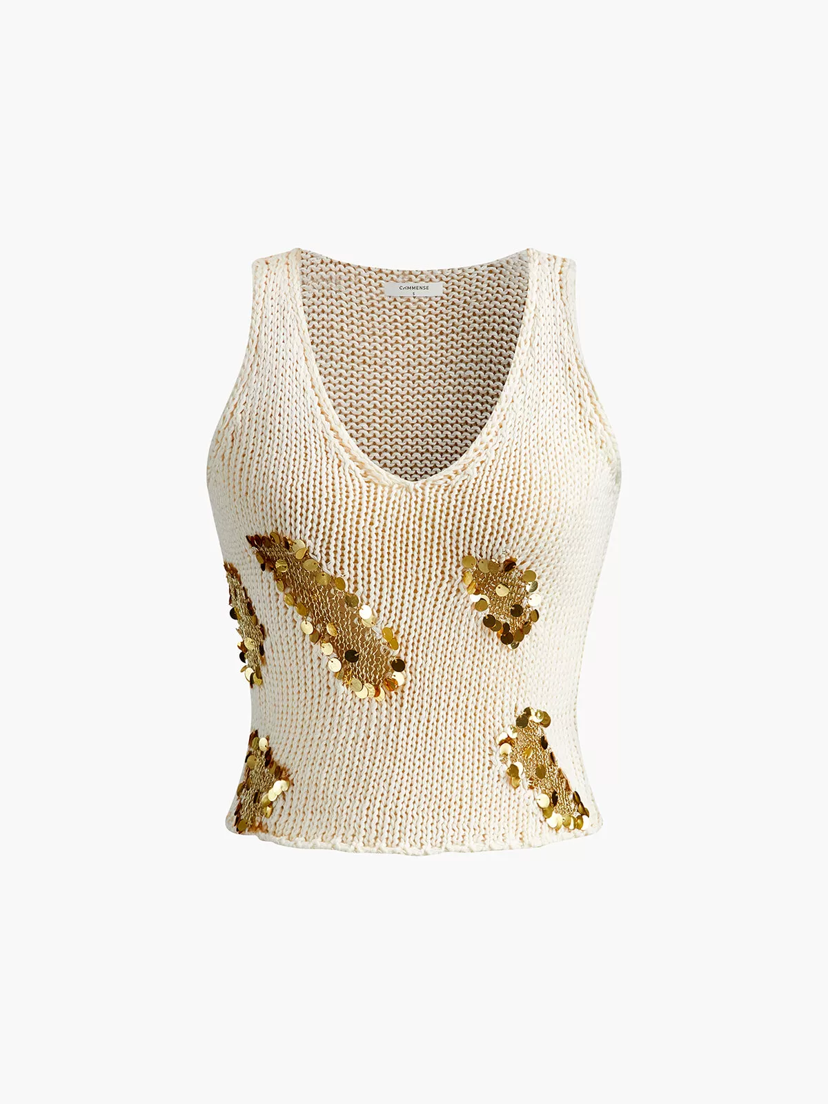 Golden Sequins Sweater Vest