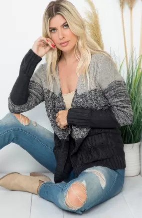 Grey to Black Cardi