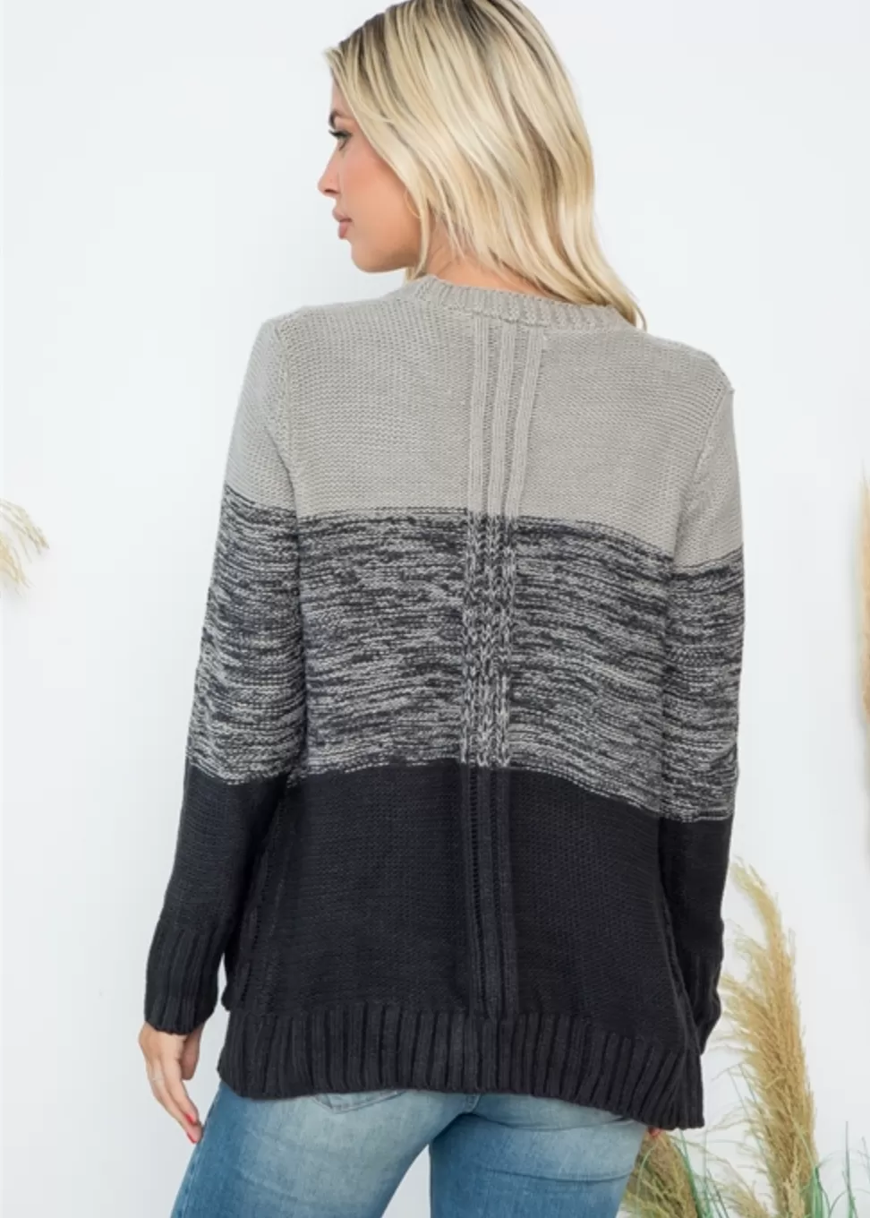 Grey to Black Cardi