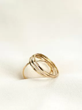 Hammered Gold Filled Stacking Ring