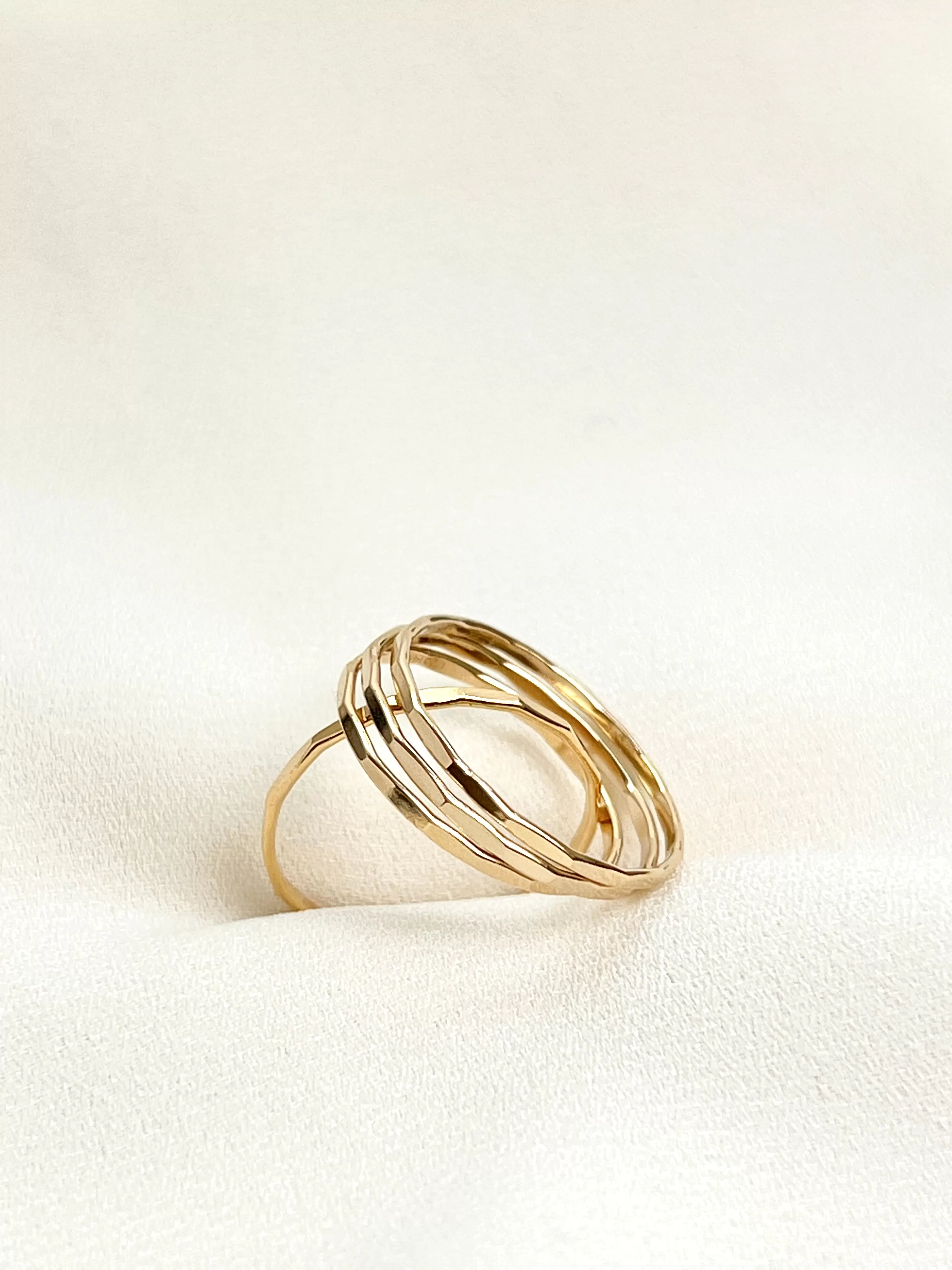 Hammered Gold Filled Stacking Ring