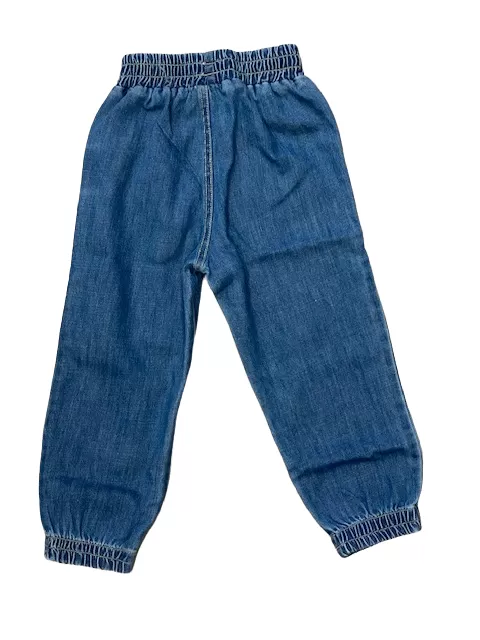 Hangar93 Children's trousers in light denim with elastic at the bottom and waist Z2662B BLU03 blue