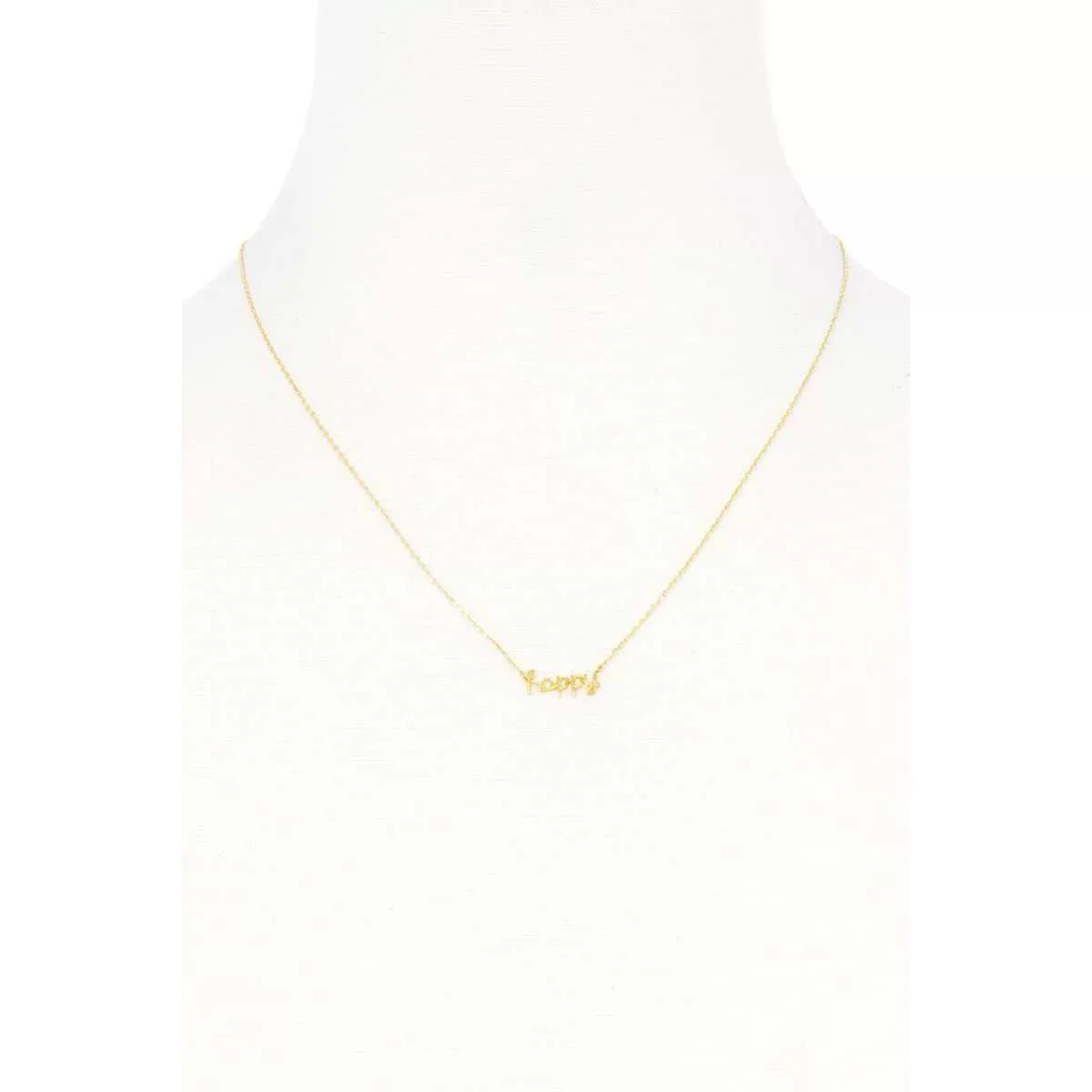 Happy Message Dainty Metal Necklace