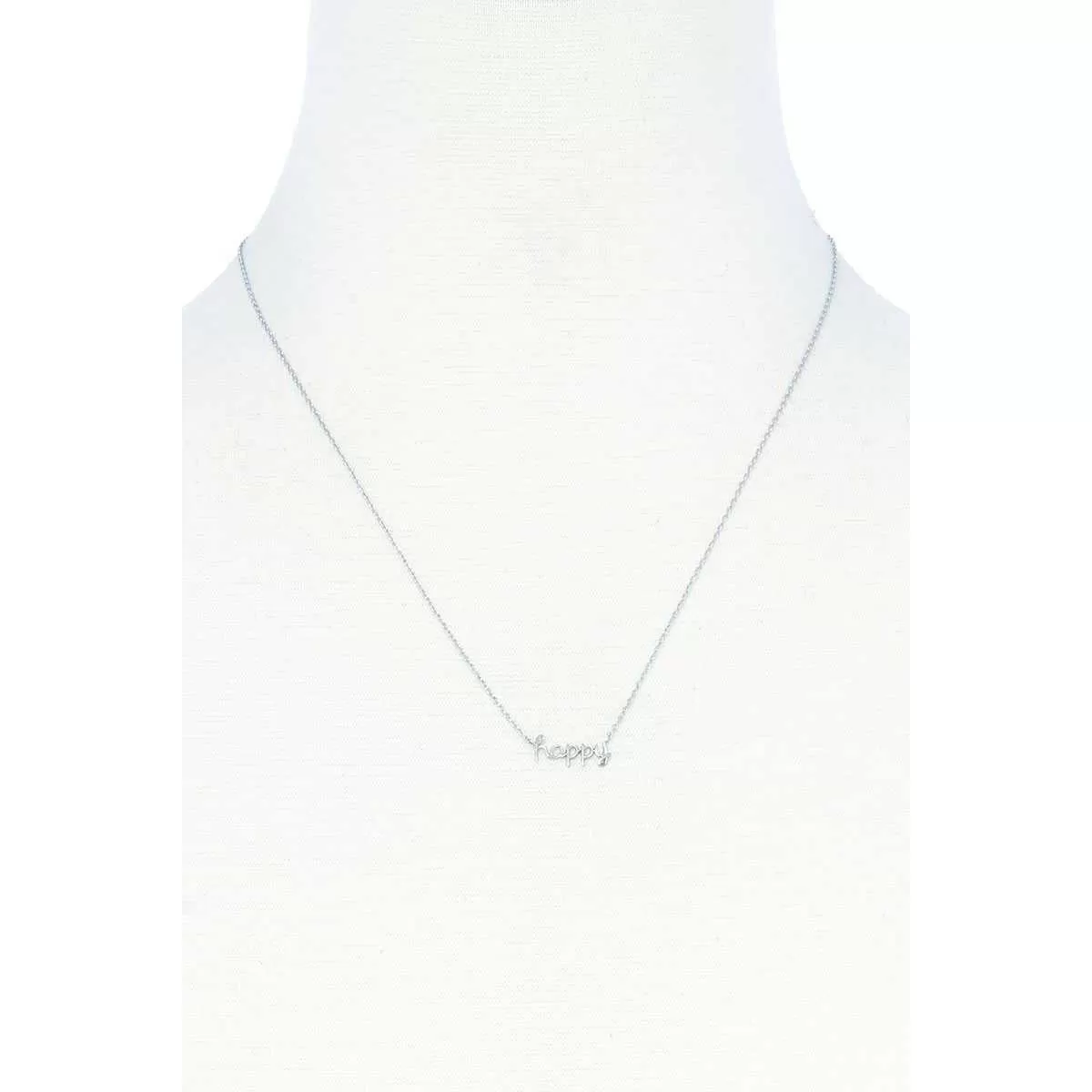 Happy Message Dainty Metal Necklace