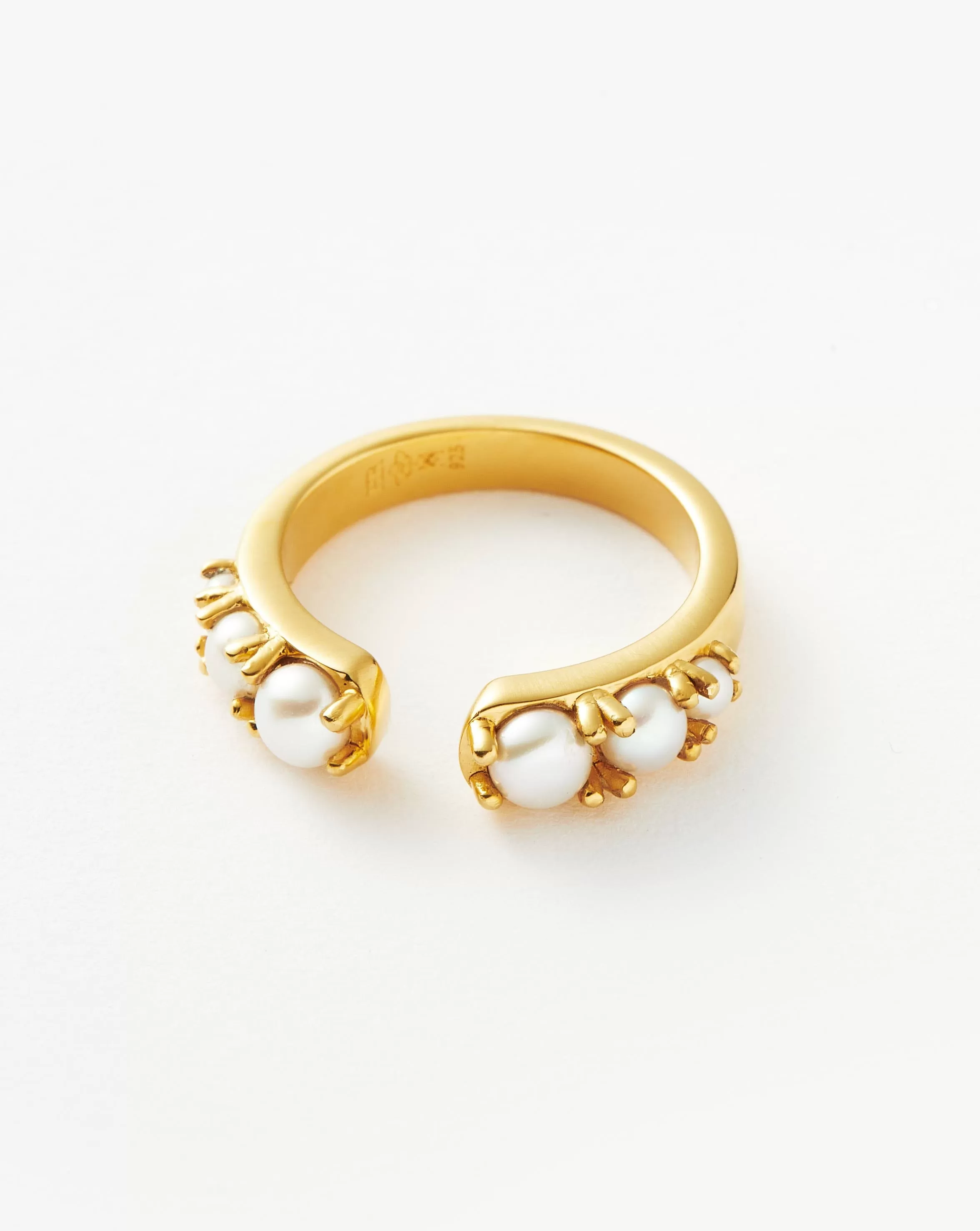 Harris Reed Openness Ring | 18ct Gold Plated Vermeil/Pearl