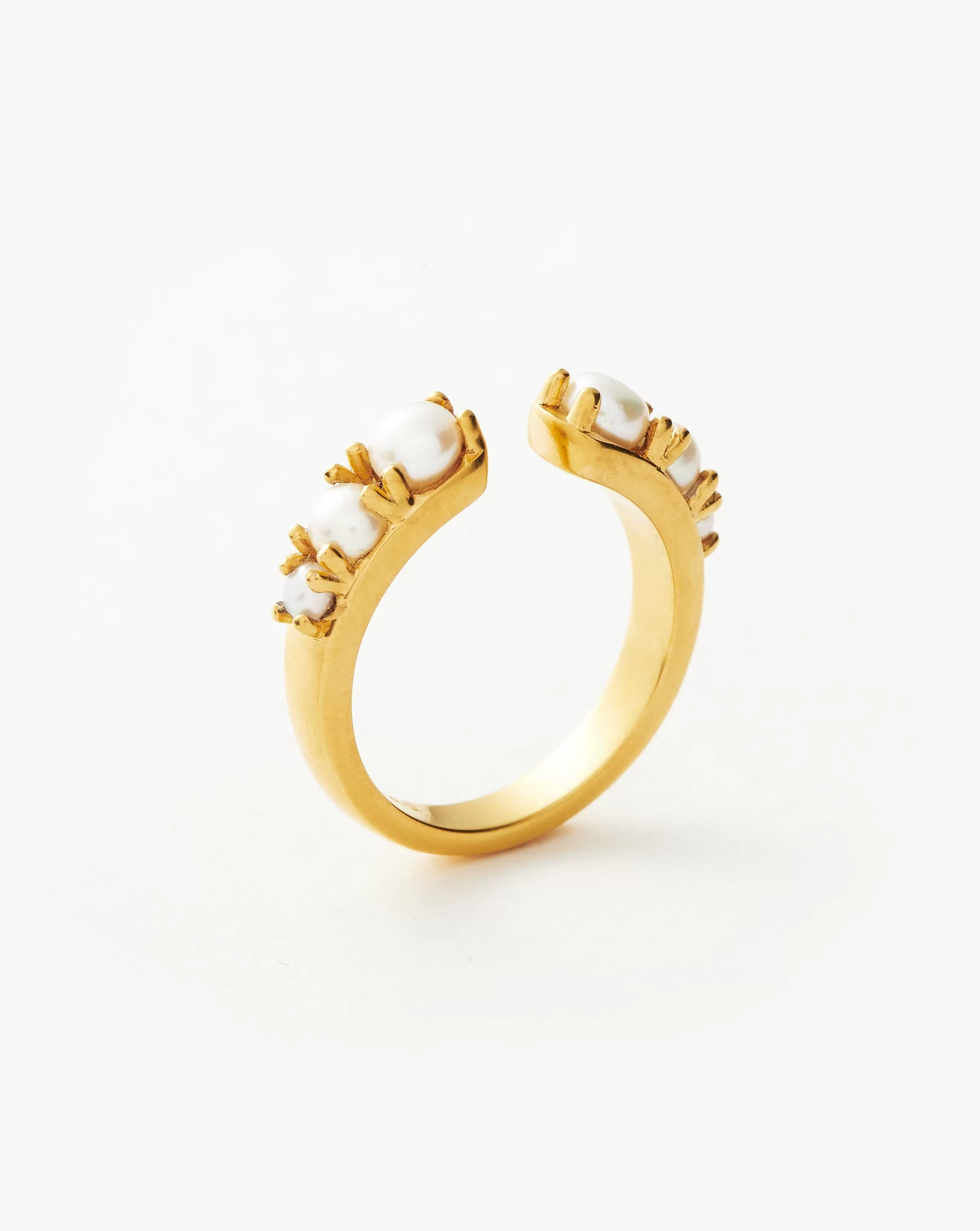 Harris Reed Openness Ring | 18ct Gold Plated Vermeil/Pearl