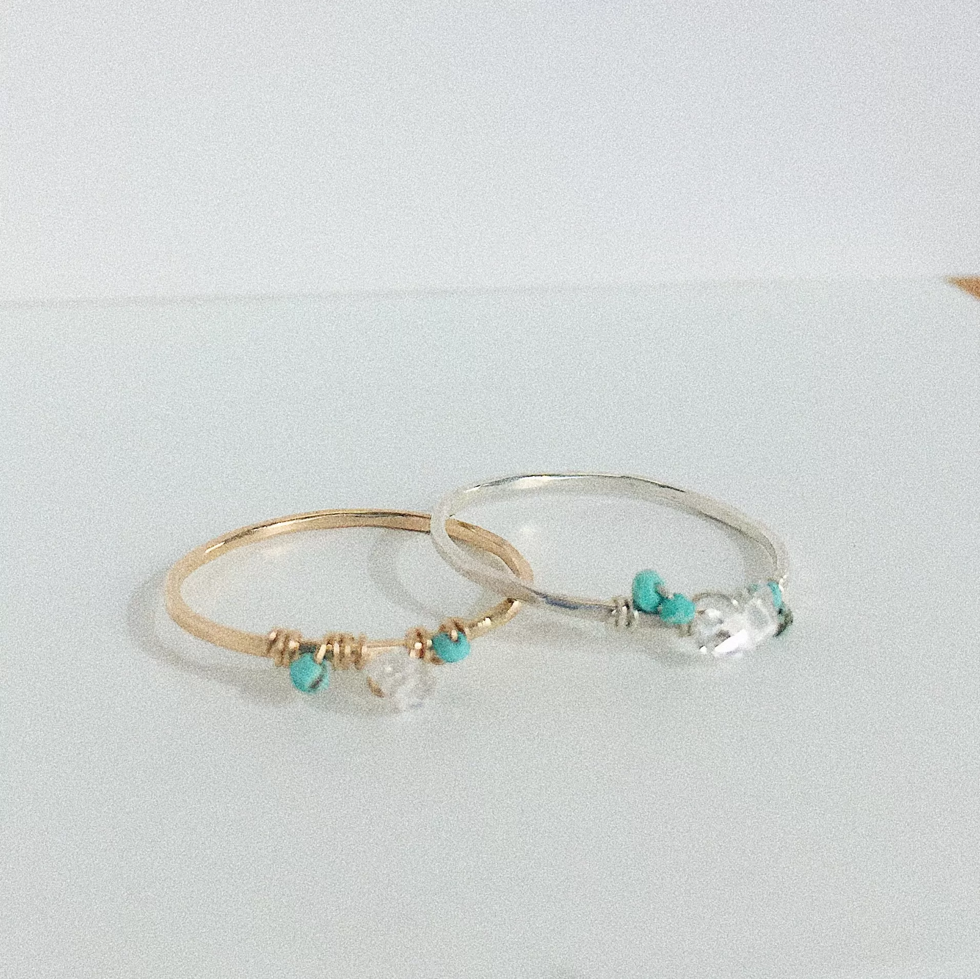 Herkimer Dainty Stacking Ring-14k Gold Filled OR Sterling