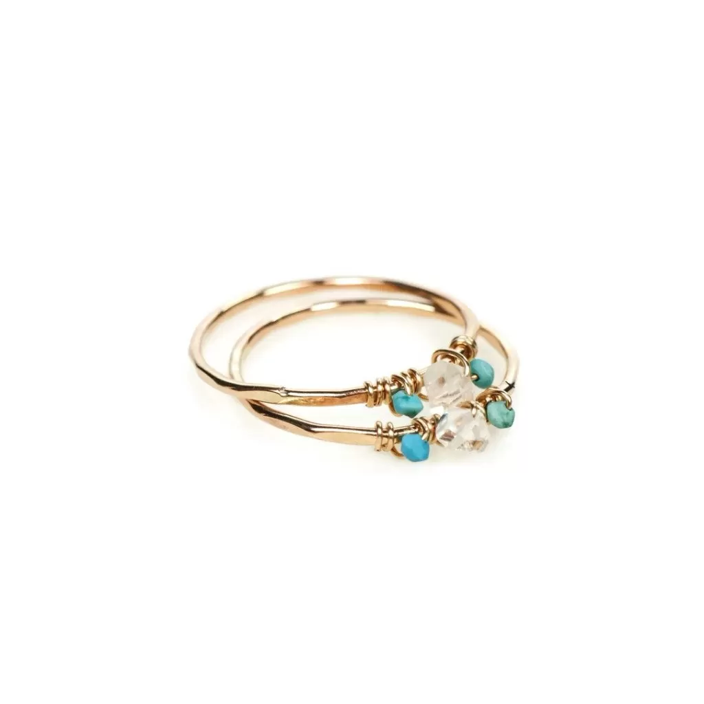 Herkimer Dainty Stacking Ring-14k Gold Filled OR Sterling