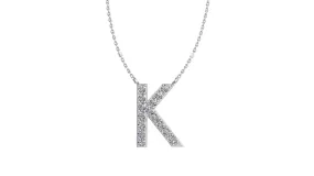 Initial K Diamond Pendant 14K Gold DIP011