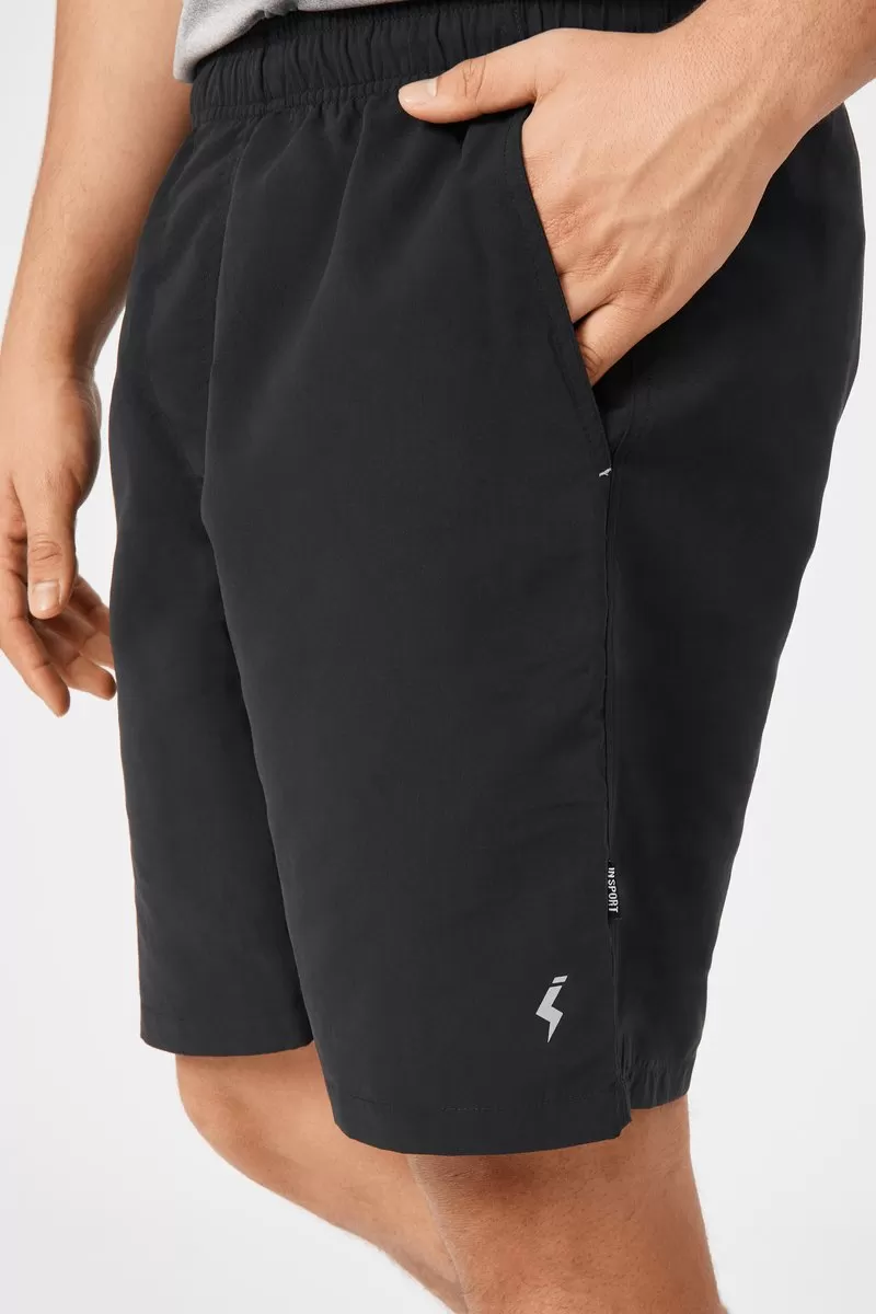 INSPORT MEN'S MIAMI BLACK RUNNING SHORTS