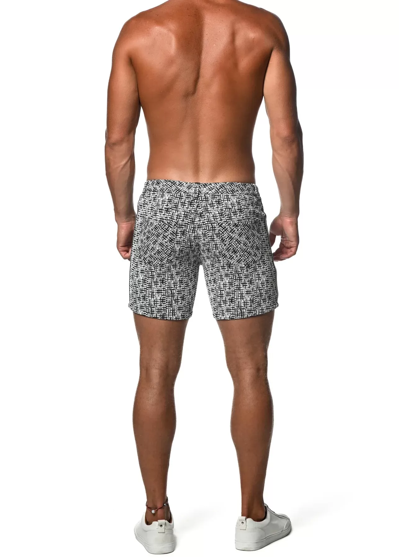 Jacquard Knit Shorts w/Side Stripe (Crackle)