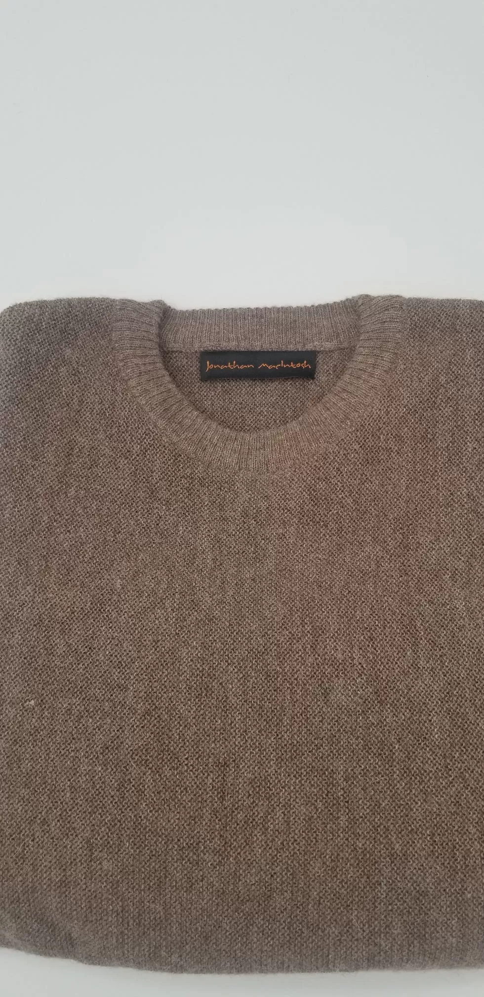 Jonathan MacIntosh Crew Neck Alpaca Sweater PS277 Mocha