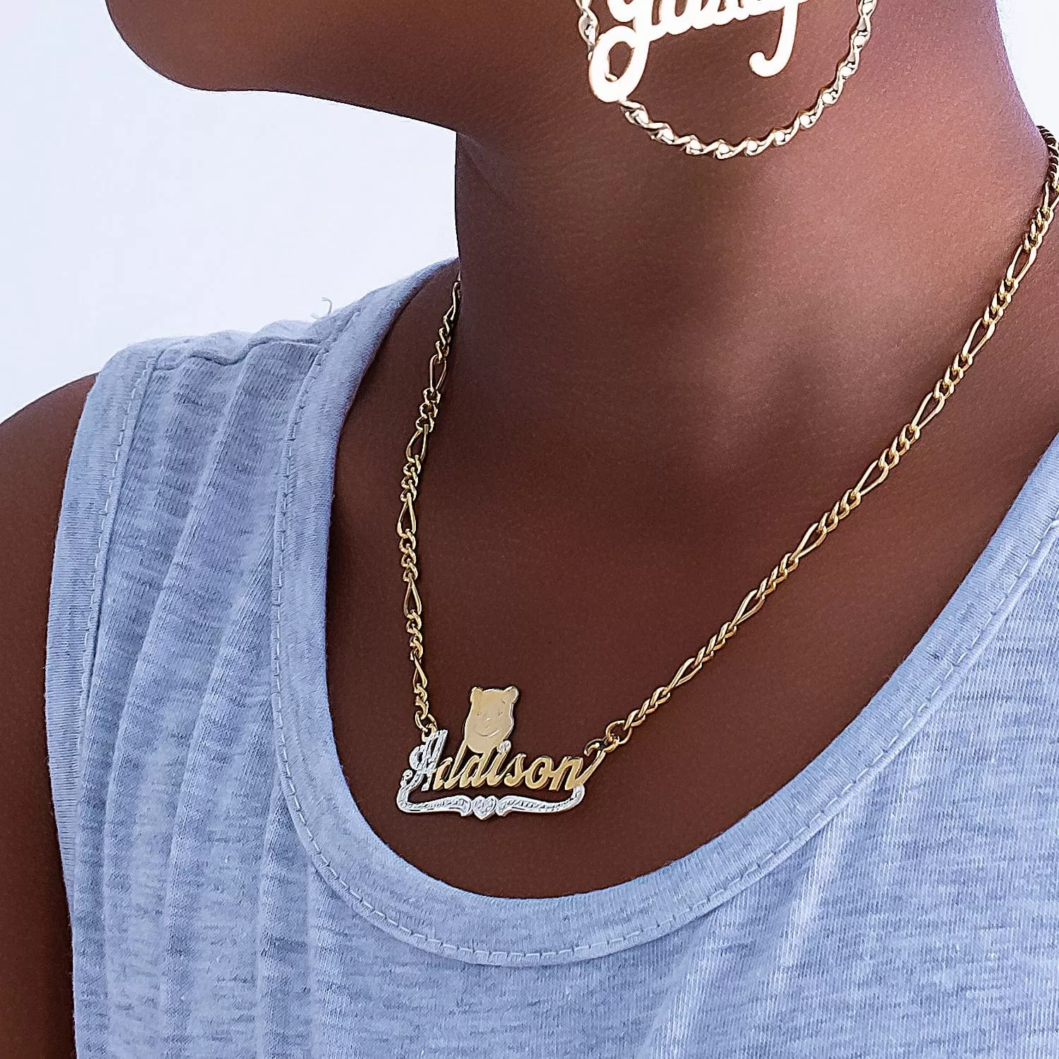 Kid's Cartoon Nameplate Necklace