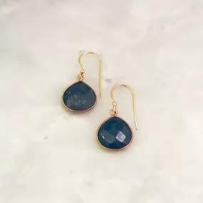 Lapiz Lazuli Single Drop Hook Earrings