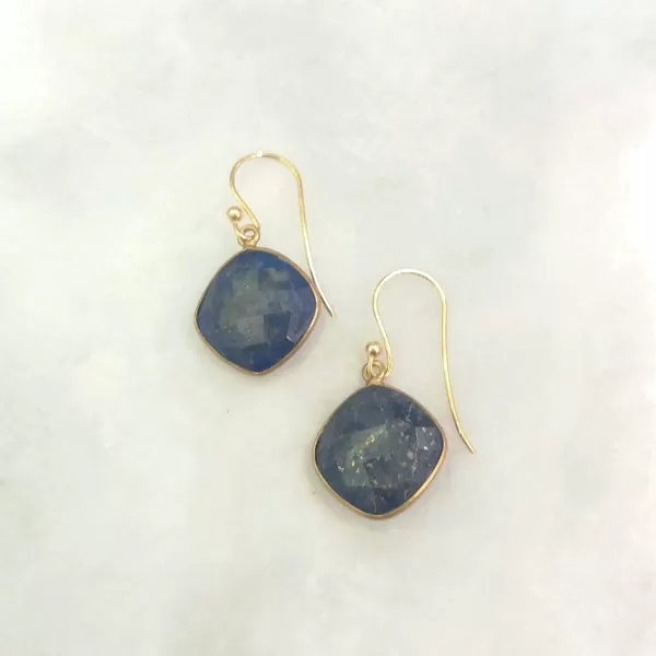 Lapiz Lazuli Single Drop Hook Earrings