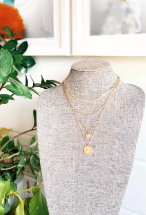 Layered Gold Coin Necklace