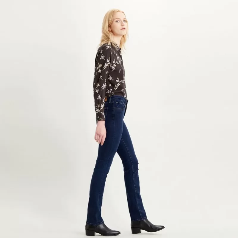 Levi`s 724 High Rise Slim Straight - Bogota Blå