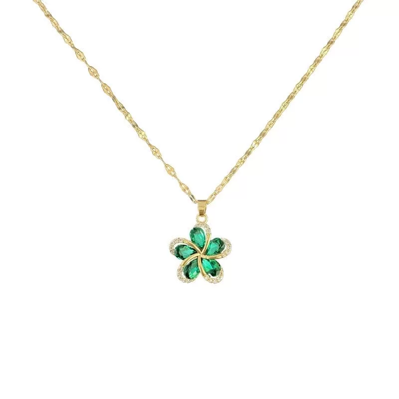 Lucky Charm Emerald Necklace