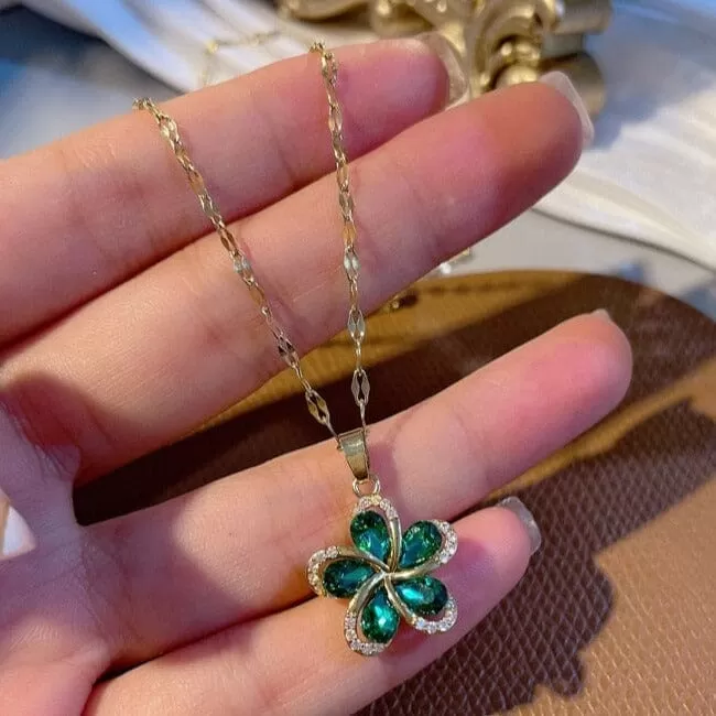 Lucky Charm Emerald Necklace