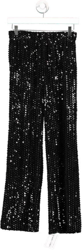 Maje Black Sequined Trousers UK S