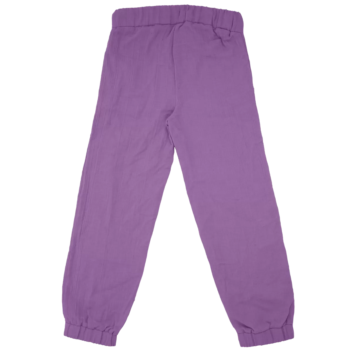 Maxomorra Purple Organic Cotton Muslin Trousers