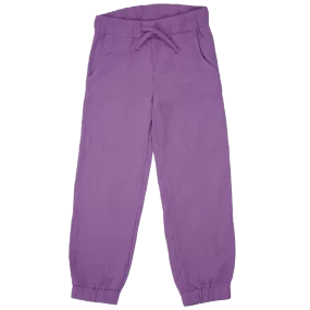 Maxomorra Purple Organic Cotton Muslin Trousers