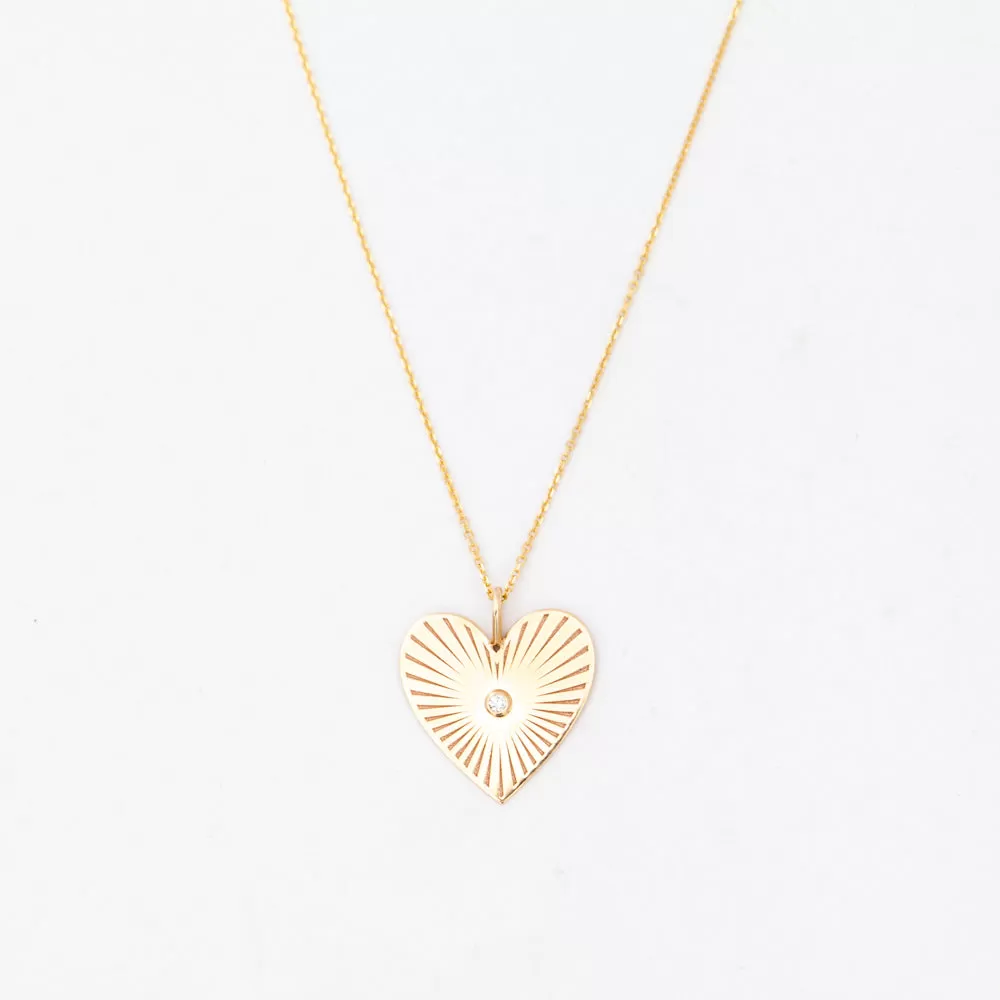 Medium Radiant Heart Charm