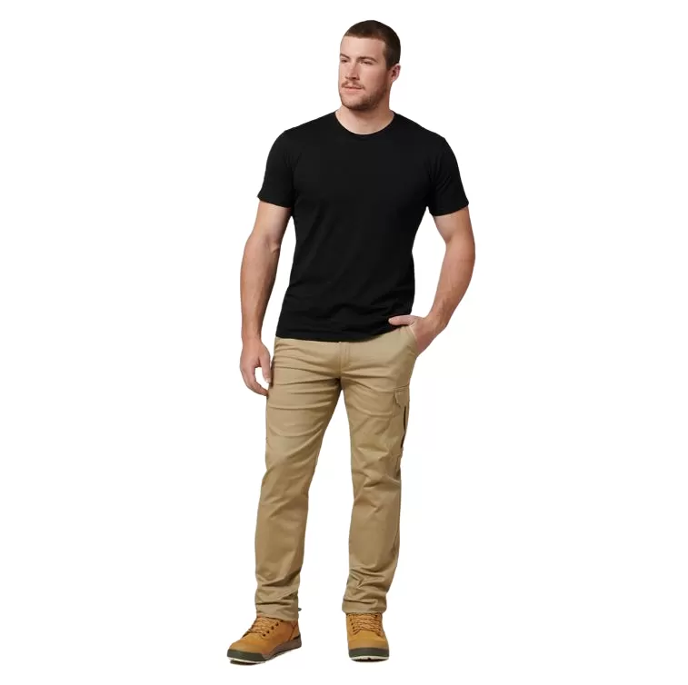 Mens Hard Yakka Core Basic Stretch Cargo Pant Workwear Khaki