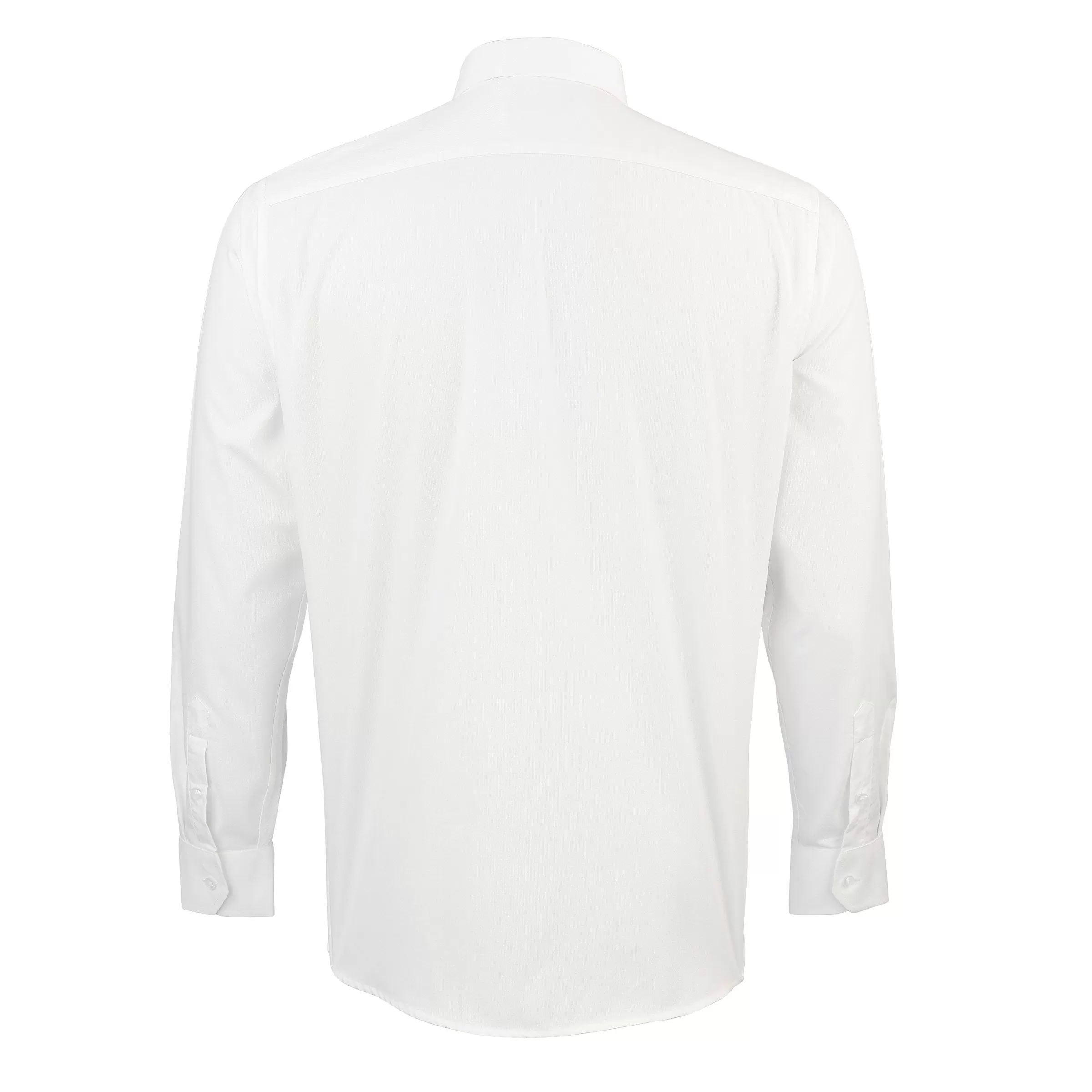 Mens Soft White Textured Shirt with White Buttons