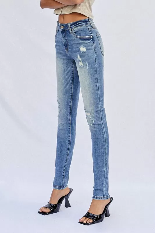 MID RISE FULL SKINNY JEANS