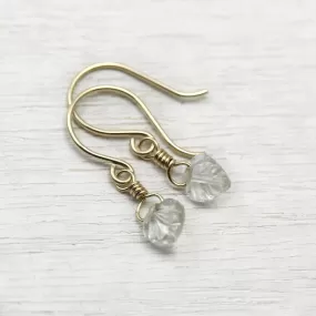 Mini Aquamarine Earrings in 14K Gold