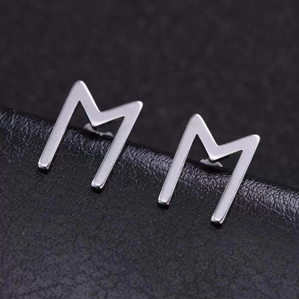 Minimalist Elder Futhark Runes Ear Studs