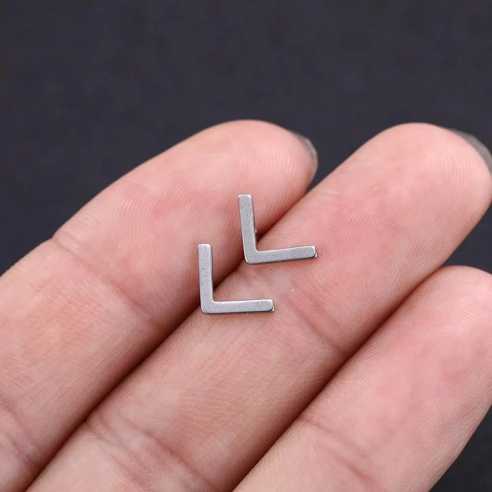 Minimalist Elder Futhark Runes Ear Studs