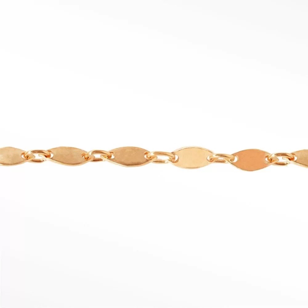 Mirror Marquise Tiny 4.5mm 14k Rose Gold Chain Designer Line for Permanent Jewelry Sold by the inch