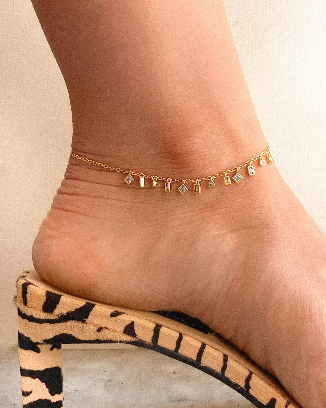 Mixte Shaker Anklet- Silver