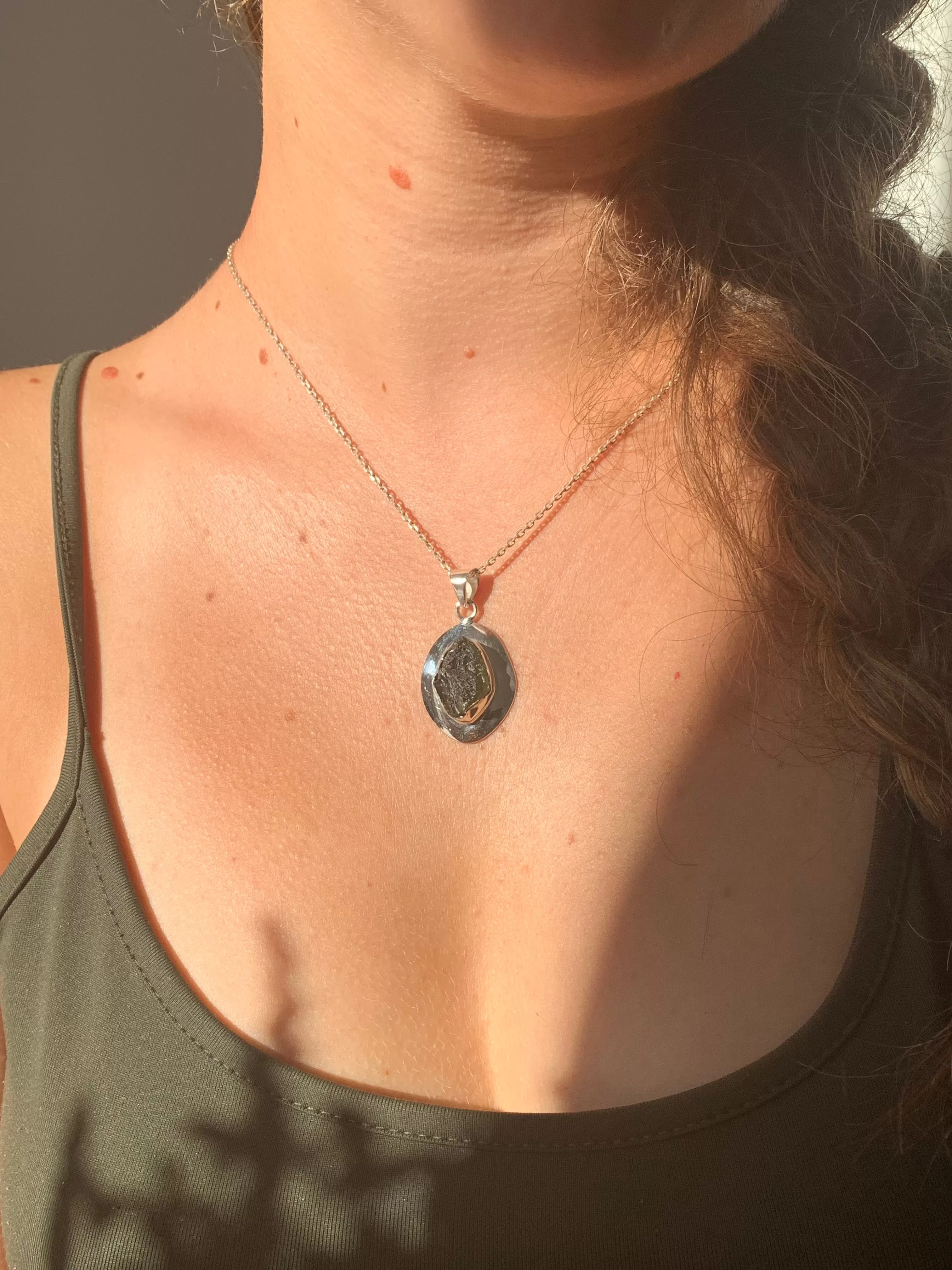 Moldavite Medea Pendant - Freeform A