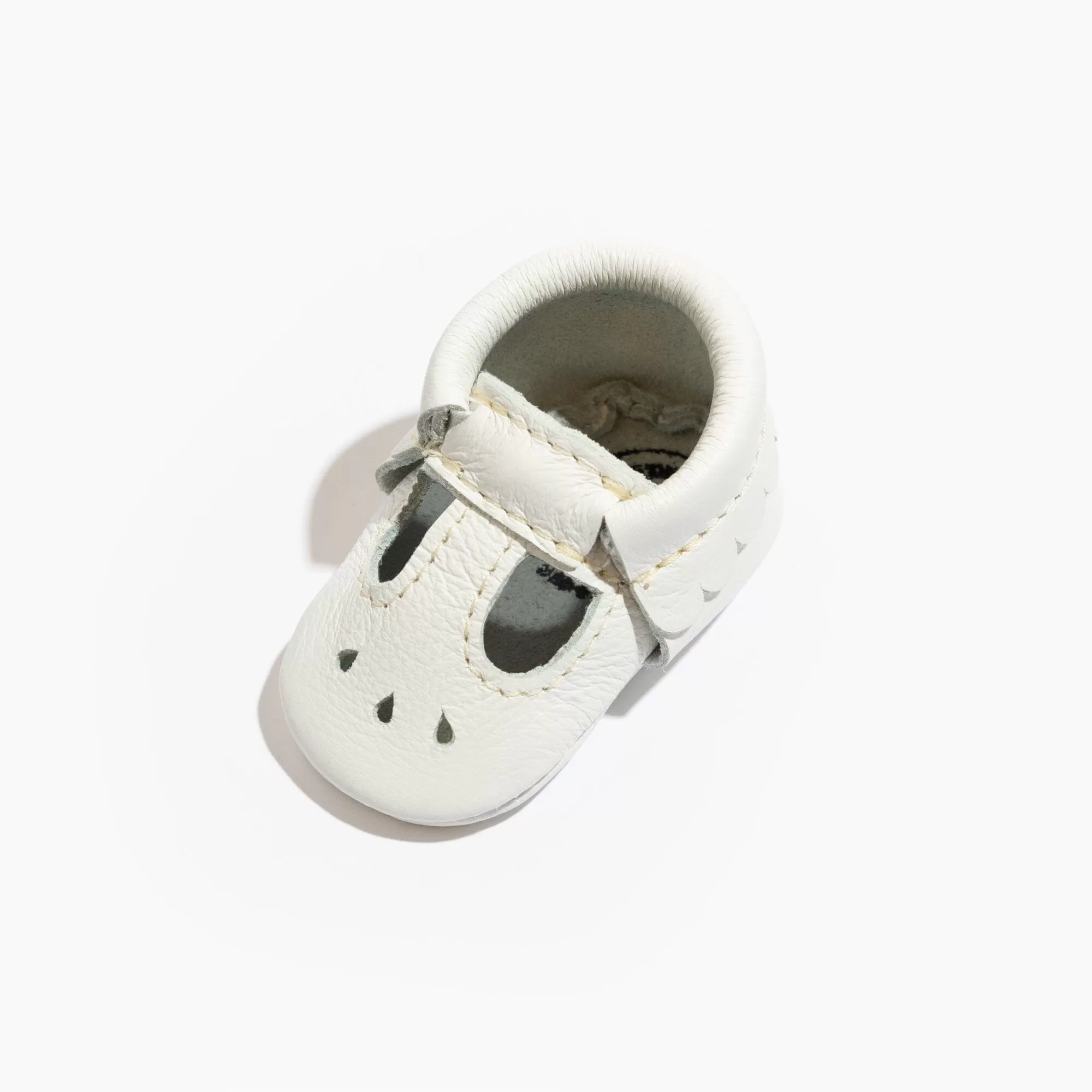 Newborn Bright White Mary Jane Baby Shoe