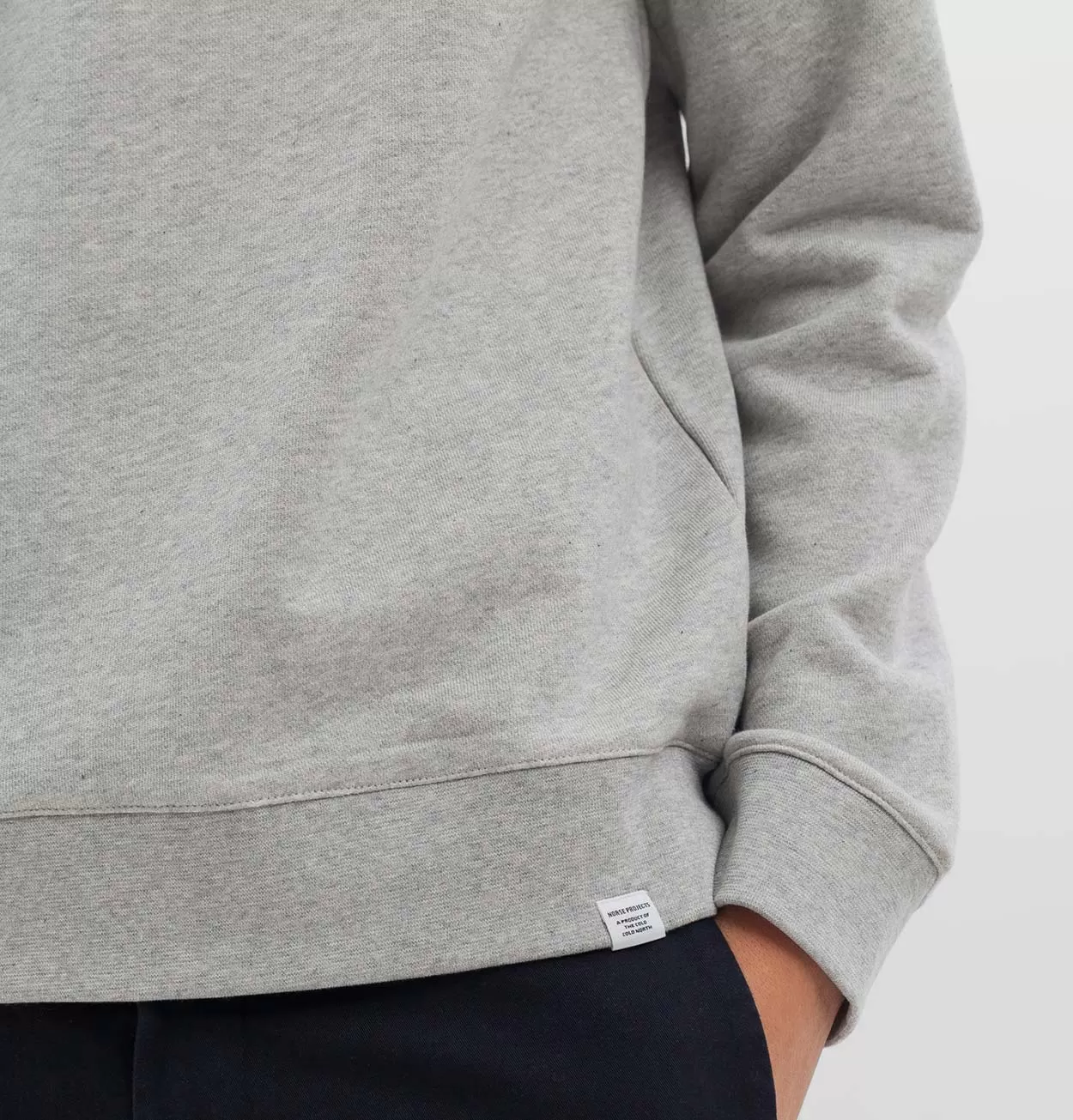 Norse Projects Vagn Classic Crew Sweatshirt in Light Grey Melange