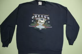 Oregon Winter Wonderland Vintage 90's Jerzees Made in USA Crewneck Sweatshirt