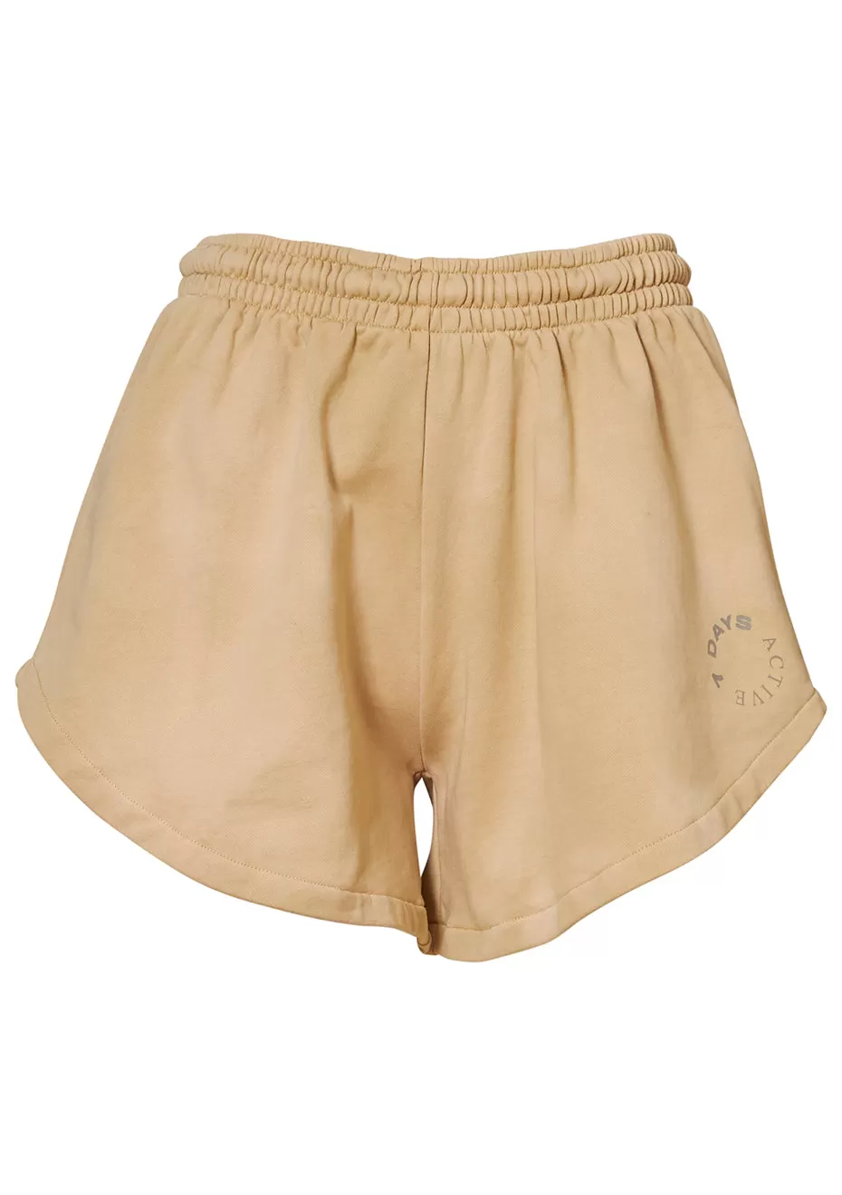 Organic High Waist Sweat Shorts Sand