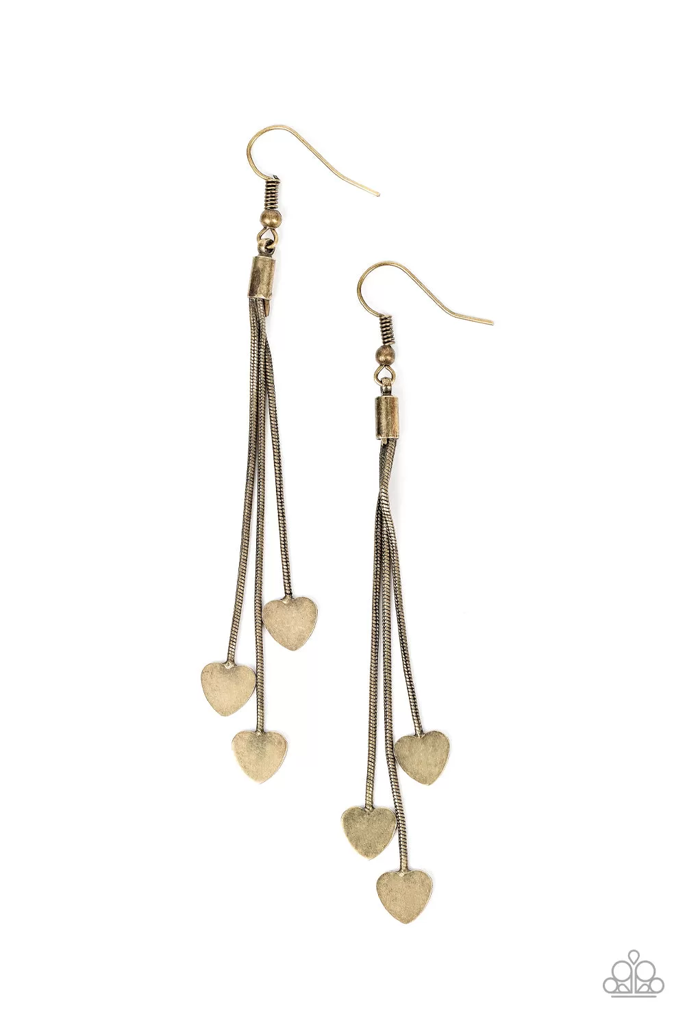 Paparazzi Higher Love Brass Heart Earrings Dainty