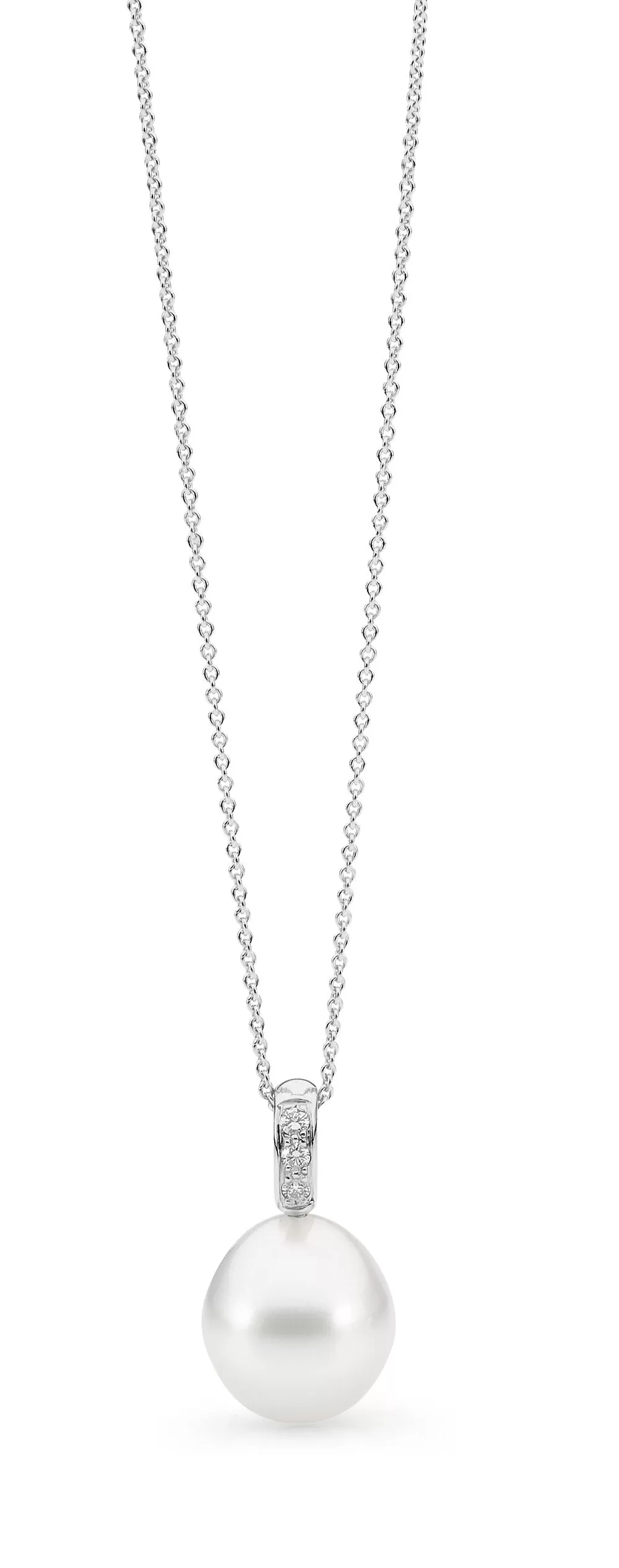 Pave Diamond Pearl Pendant