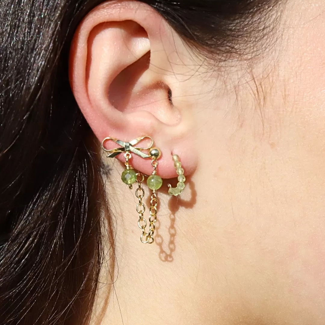 Peridot Chain Earrings